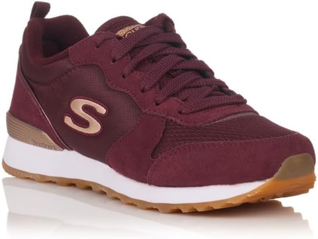 Feminino OG 85 Goldn Girl Trainer, acabamento em camurça Borgonha/ Nylon/ Malha/ Rose Gold, 38 EU