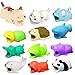 Dolloress ⭐12PCS(Dog + Crocodile + Shark + Turtle + Cat + Hippo + Panda + Rat + Chameleon + Compatible For Iphone Cable Animal Bit Cord Data Line Animal Phone Accessory Protects Cute Cell Phone 