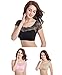 DRESHOW Lace Bralette Tank Tops Lace Cap Padded Stretch Yoga Sports Bra for Women(3 Pack; Black/Beige/Pink)