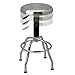 Seville Classics Flat Top Seat Height Adjustable Pneumatic Heavy-Duty Commercial-Grade Work Stool, Stainless Steel