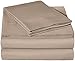Amazon Basics Lightweight Super Soft Luxury Easy Care Wrinkle Free Microfiber 4 Piece Bed Sheet Set with 14-Inch Deep Pockets, Full, Taupe, Solid