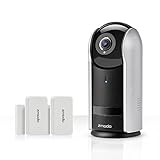 Zmodo Snap PT Camera True Wire-Free or Plugged-in 1080p Security Camera System and Smart Hub with 2 Pack Door/Window Sensors, Black & Silver
