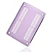TOP CASE - Macbook Pro 13 WITHOUT Touch Bar (2017 & 2016 Release) 2 in 1, Rubberized Matte Hard Case Cover + Matching Color Keyboard Cover for MacBook Pro 13-inch A1708 without Touch Bar - Purple