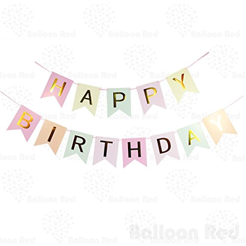 Happy Birthday Garland Bunting Banner For Party Wall Stylish