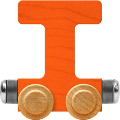 NameTrain Bright Letter Car T - Made in USA (Orange)