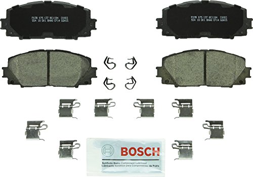 Bosch BC1184 QuietCast Premium Ceramic Disc Brake Pad Set For Scion: 2013 iQ; Toyota: 2012-2017 Prius C, 2007-2017 Yaris; Front