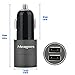 Meagoes Fast USB Car Charger Adapter (4.8A/24W), with Dual Smart Ports Compatible Apple Iphone X/8/Plus/7/6s, Ipad Pro/Mini, Samsung Galaxy S9/S9+/S8/S8+/S7/S6/Note 9/8, LG, HTC, Google, Moto and More