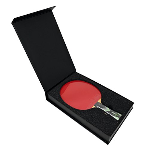 MightySpin Elite Carbon Ping Pong Paddle w/ SureSpeed Technology - Killer Speed and Spin for Forehand Backhand Loops | Professional Table Tennis Racket | Blade Expert Level (Elite Carbon) - Thumbnail 2