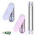 Reusable Straws Telescopic Metal Travel Straws, Kaitse Stainless Steel Drinking Straws, Portable Collapsible Straw with Case and Cleaning Brush, 2 Pack (Pink-Blue)
