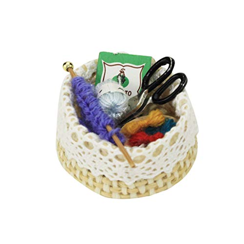 Vibola 1/12 Dollhouse Accessories,1:12 Scale Dollhouse Miniature Knitting Tools Model for Doll House Suitable for Kids Pretend Play Dollhouse Toy