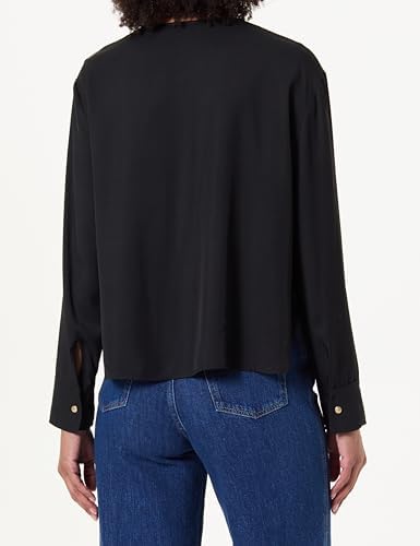 Blouse Femme Relaxed à Ouverture Goutte D’Eau, Noir (Black), 42