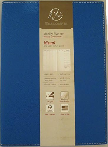 Exacompta Visual Compact Weekly Desk Diary 2017 - Club, Blue