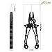 Booms Fishing X8 ELFIN Aluminum Fishing Pliers Saltwater Resistance Include Holster and Lanyard, ELFIN_Black