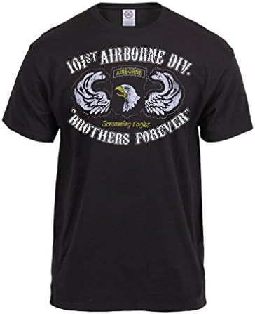 Black Ink US Army 101st Airborne Screaming Eagles Brothers Forever T-Shirt Shirt