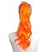 MapofBeauty 2 Pack Curly Ponytail Long Wavy Hair Fashion Hair Accessories (Fluorescent Orange)thumb 2