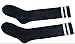 Luwint 2 Pairs Kids Black Soccer Socks