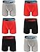 JRAMBO Mens Underwear Soft Cotton Boxer Briefs with Elastic Waistband (6-Pack)