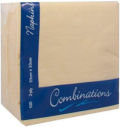 Combinations 2-Ply Napkins 33cm x 33cm Pack of 100 for Parties Events