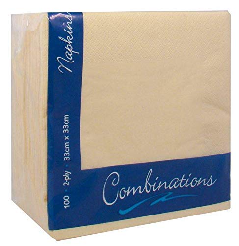 Combinations Cream Napkins 2ply 100 Pieces For Parties/Events/Dinners/Home