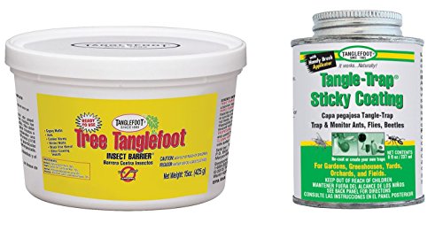 Tanglefoot Bundle 2 Products Tree Insect Barrier Tub + 8-Ounce Tangle-Trap Brush On Sticky Trap Coating