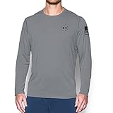 Under Armour Men's Freedom Siro Long Sleeve Tee,True Gray Heather (025)/Black, Medium