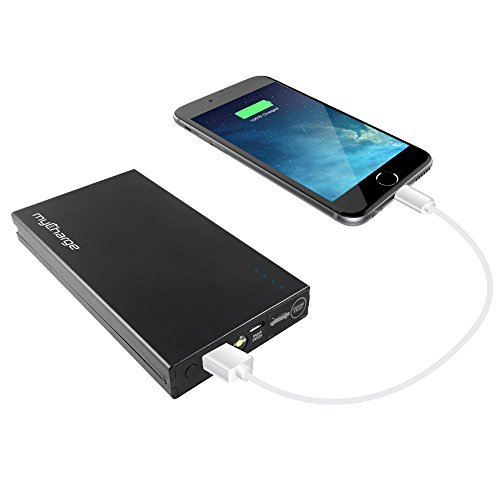myCharge Adventure Jumpstart Portable Charger 6,600 mAh External Battery Pack with Detachable Jumper Cables - Black