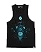 INTO THE AM Angler Glow in The Dark Graphic Tank Tops for Men - Summer Beach Sleeveless Fashion Men's Tank Tops (Black, Medium)