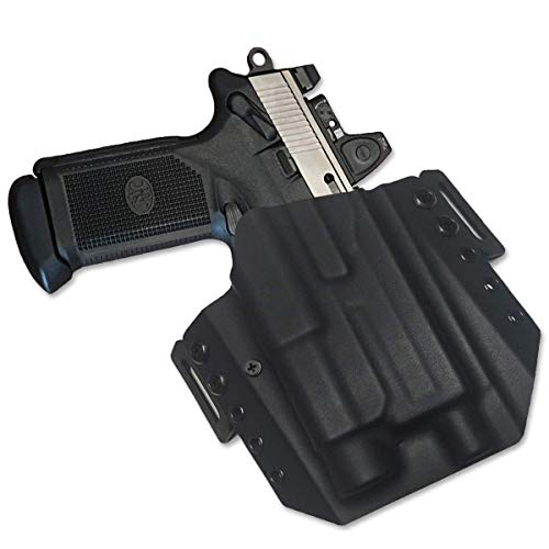 Elite Force Holsters: Light Bearing Kydex Holster For FNX-45 Tactical FNX-T Streamlight TLR1 - RMR CUT - BLACK - RIGHT HAND