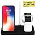 SODYSNAY Wireless Charger, 4 in 1 Wireless Charging Dock for Apple Watch and Airpods, Charging Station for Multiple Devices, Qi Fast Wireless Charging Stand Compatible iPhone X/XS/XR/Xs Max/8/8 Plus.