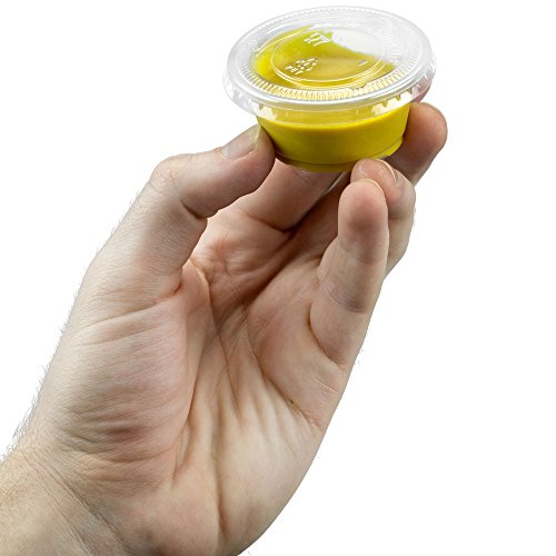 100-pack of Disposable Clear Plastic Condiment Storage Cups with Lids - Choose 2 oz. or 4 oz. - For Restaurant, Home, Gelatin Shots by Back of House Ltd. (2 oz.)