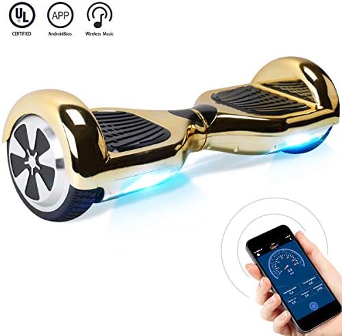 TOEU Hoverboard 6.5" Self-Balance Electric Scooter, Dual Systems with Bluetooth Speaker and LED Light