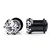 Ruifan Black Plated 316L Surgical Steel Single Flare Prong Set Clear CZ Ear Stretcher Expander Plugs Piercing Gauge with O-Ring 0G(8mm)- Sold As a Pair