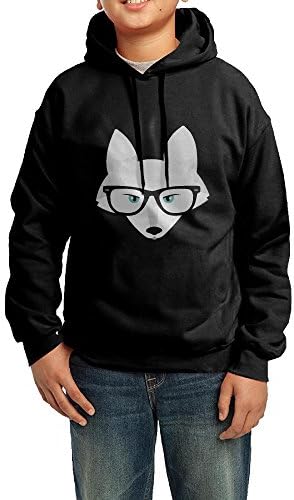AISTEWU Youth Arctic Fox With Glasses Sports-Inspired Sweatshirt Hooded Hoodies