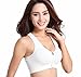 Women's Front Zipper Closure Sports Bra High Impact Support Racerback Workout Bras Black White M