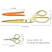 Sewing Scissors Titanium Stainless Steel Professional Shears Heavy Duty 10.5 Inch Gold CCR