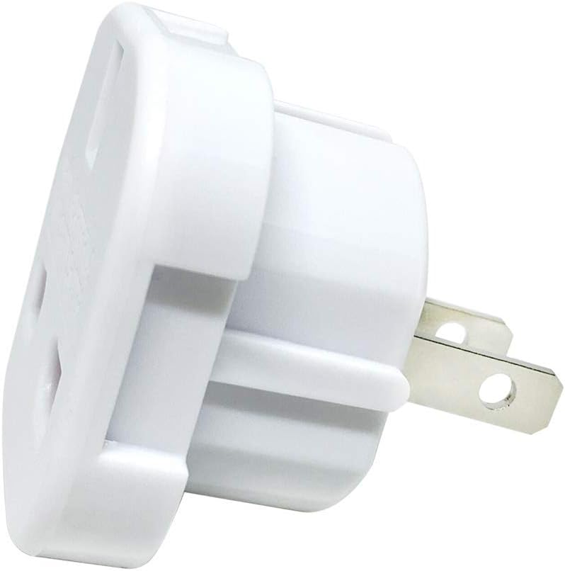 Jsdoin UK to US Plug Adaptor 3 pin to 2 Pin Flat Travel Adapter for USA Canada, Mexico, Thailand - Image 3