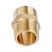 U.S. Solid Brass Pipe Fitting, Hex Nipple, 3/4