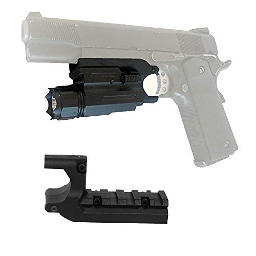 Bumlon Picatinny Rail Metal Lighting Flashlight Mount for 1911 Pistol Accessory Rail Adapter Mad