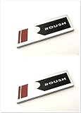 Exotic Store FM-2R Set of 2 Modified Metal Mustang Silver Black R ROUSH Side Trunk Emblem Badge Sticker Decal For Ford Mustang