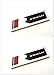Exotic Store FM-2R Set of 2 Modified Metal Mustang Silver Black R ROUSH Side Trunk Emblem Badge Sticker Decal For Ford Mustang
