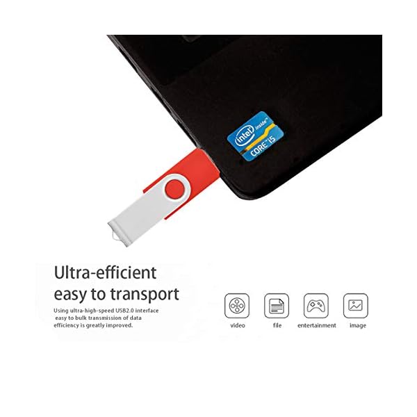 HOFOUND 10er Pack 4GB USB Stick , USB 2.0 Data Stick mit USB Stick Tasche Rotating Foldable Speicherstick USB 4GB Memory… – Bild 4
