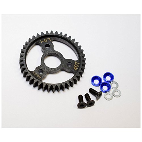 Hot Racing Steel Spur Gear 40T 1.0 Mod, Blue: Traxxas