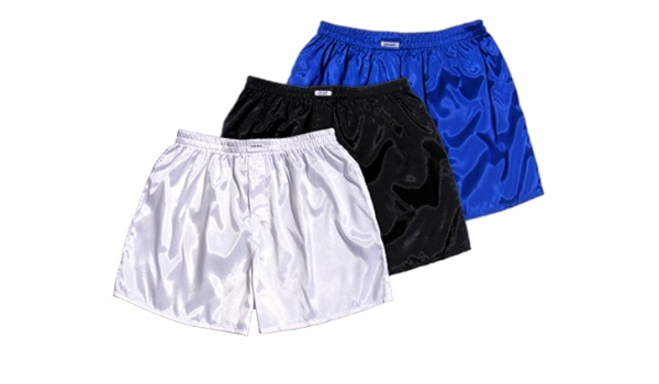 XXL) wit zwart blauw 3-pack boxershort boxershorts heren ondergoed satijn  glans boxer short : Amazon.nl: Kleding, schoenen \u0026 sieraden