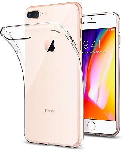 Cellshell Crystal Clear Ultra Thin Transparent Soft Jelly Flexible Back Cover for Apple iPhone 8 Plus