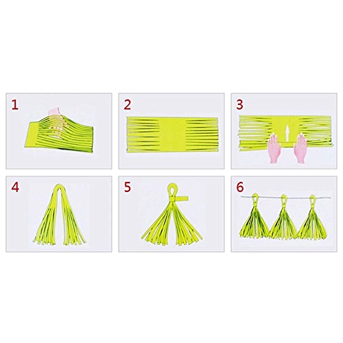 5 PCS DIY Tasseled Banner Paper Tassel Garland Novel Wedding Ceremony Party Supplies Photography Garland Hanging Ornament Decor Silver