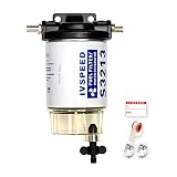 Replacement S3213 Fuel Water Separator Filter Kit Assembly Boat Fuel Filter Marine Engine Fuel Water Separator for Mercury Yamaha Outboard 10 Micron