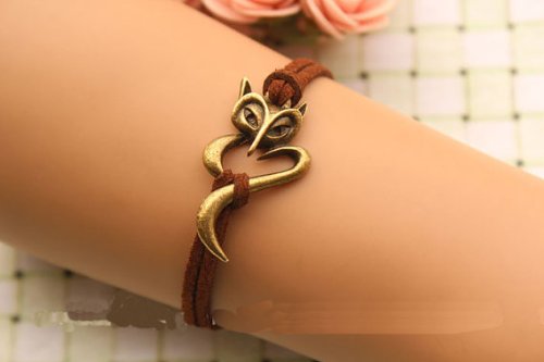 Fox Braceletretro Bronze Braceletbrown Rope Chain Braceletso Cute And Lovelyb.. 13 41gPWFPjeDL