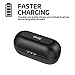 Base Jump True Wireless Earbuds Headphones: 32+ Hours, Bluetooth 5, Sport Small Fit, Charging Case. Deep Bass Sound Headset, Noise Canceling Earphones for Android Samsung & iPhone (Black)