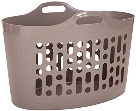 Ruby Deals Flexi 50 L Plastic Laundry Basket Washing Clothes Flexible Storage Bin For Home Laundry (mocha)
