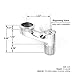 gotonovo Clawfoot Tub 3-3/8 Inch Adapter Claw Foot Bathtub Kitchen Faucet Adjustable Swing Arms Commercial Utility Eccentric Screw Plus Size 1 Pair